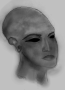 Szkic - figurka egipskiej księżniczki z berlińskiego muzeum