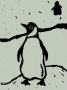 penguin in black and white