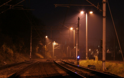 torowisko nocą