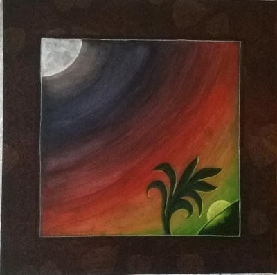 Yin i Yang akryl na płótnie 30x30cm