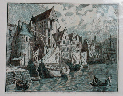 Gdańsk w XVIII w, w/g starego sztychu
