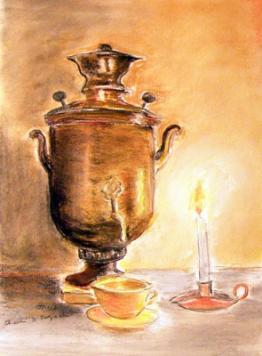 Herbatka zimowa. A cup of tea at wintertime