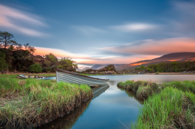 A boat on the shore
