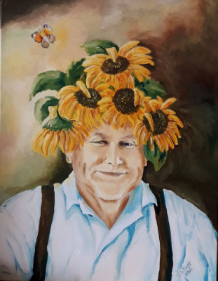 Portret z motylem