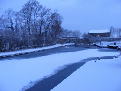 The canal I live on in my boat