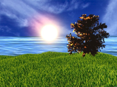 3D Twilight Cliff