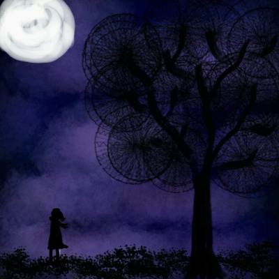 woman in the night