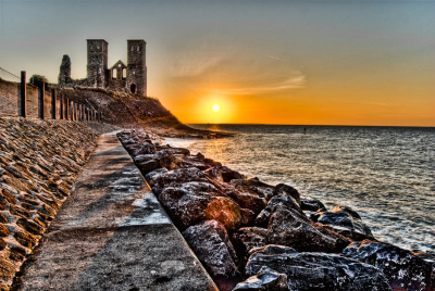 Sunset in Reculver