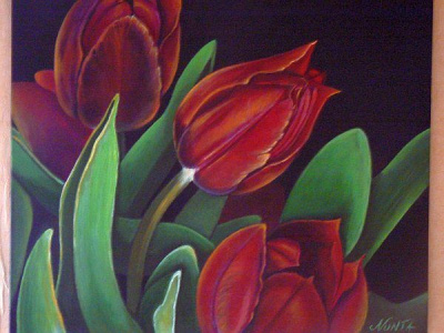 CZERWONE  TULIPANY