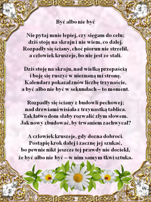 ,,Być albo nie być''