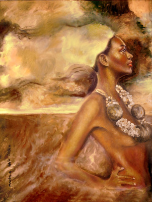 My windy Sahara ( a girl with perl's hair)