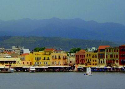 Chania z górami w tle
