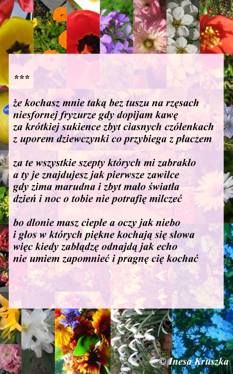 Wiersz w kwiatach