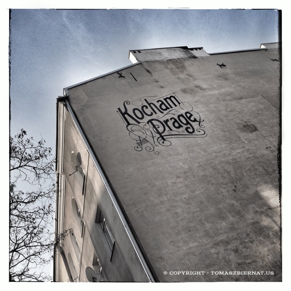 Mural - kocham pragę