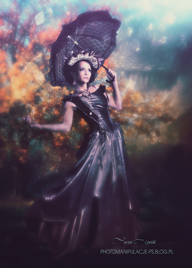 lady with an umbrella …