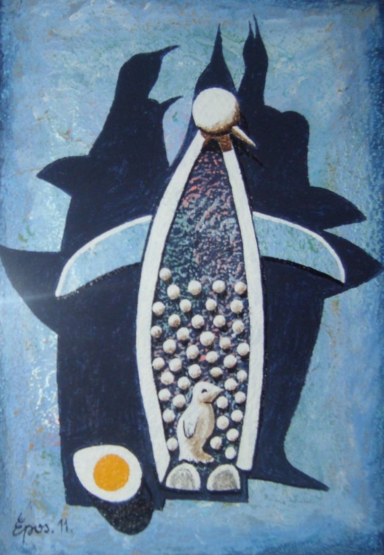 Niebieski pingwin i taniec cieni