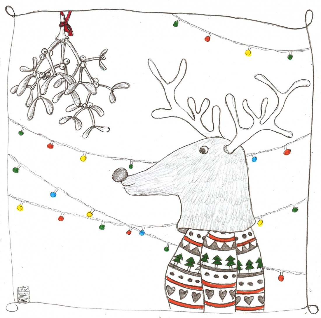 Całujcie renifera w nos.