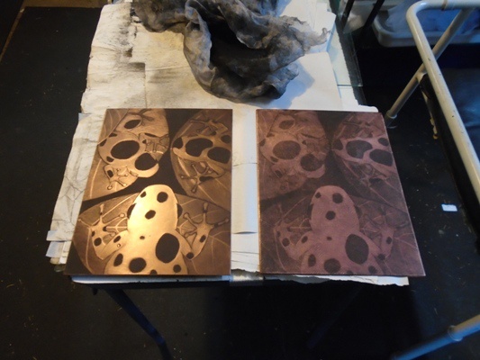 Copper Plates in the Studio